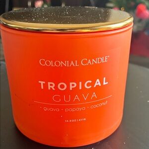 Tropical Guava Scented Candle - Orange